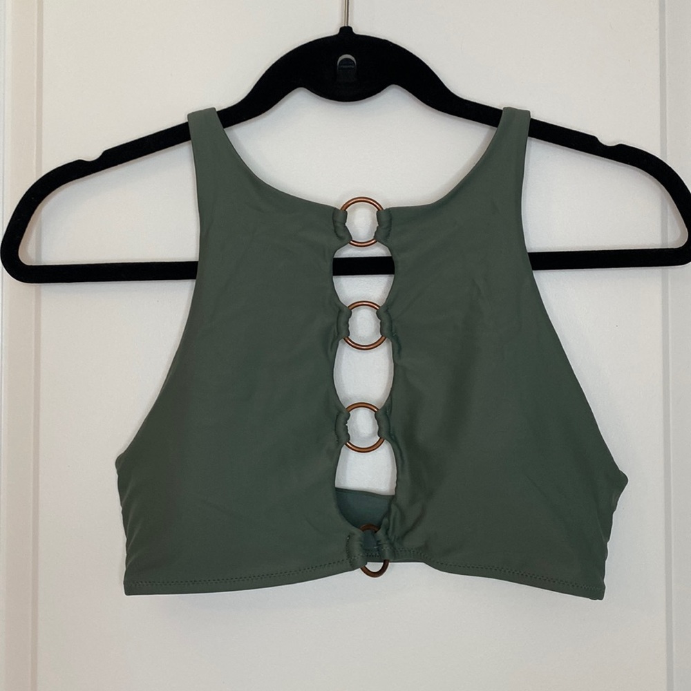 Army green swim top from Aerie size medium
